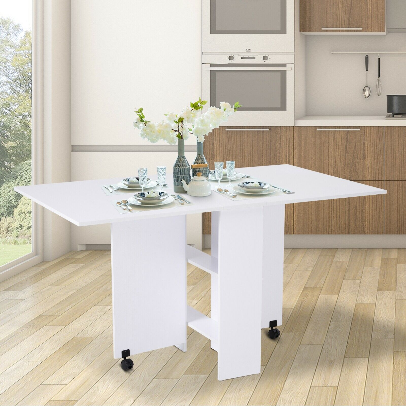 Folding dining table