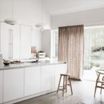 curtains for the kitchen in a minimalist style