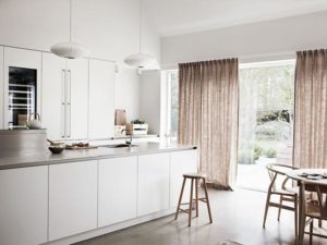 curtains for the kitchen in a minimalist style
