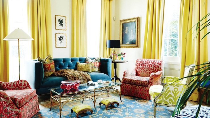 curtains for a room in eclectic style