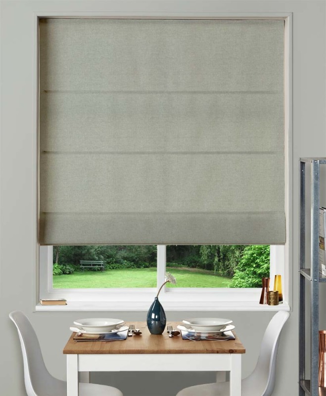 Roman blinds for the kitchen in a minimalist style