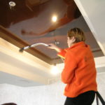 stretch ceiling washing technique