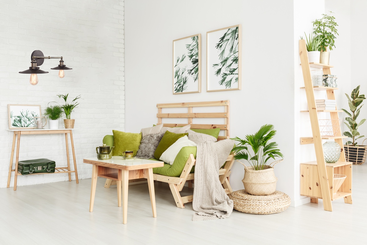 living room in eco-style