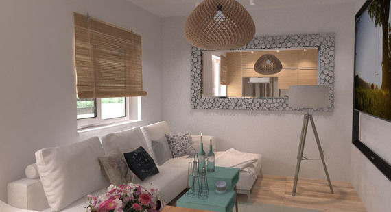 living room in eco-style