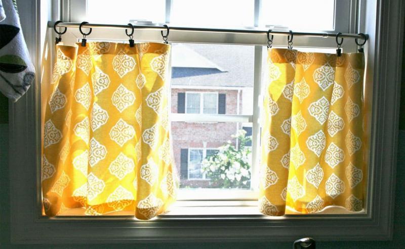 curtains for the kitchen in eclectic style