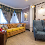 curtains in eclectic style