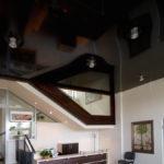 suspended ceiling in the interior of the room