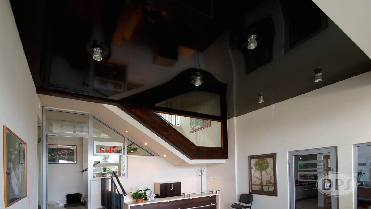 suspended ceiling in the interior of the room