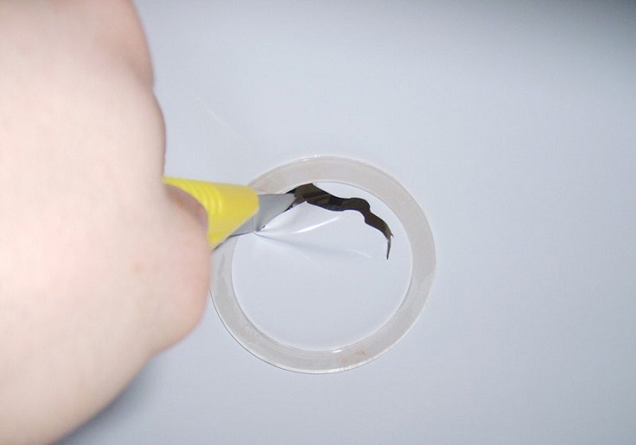 seal the hole in the suspended ceiling