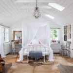 ceiling made of lining in a modern style