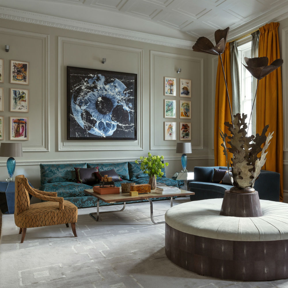 living room in eclectic style