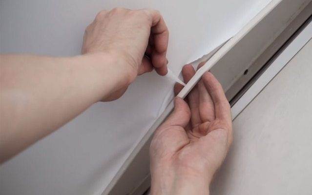 glue a hole in the suspended ceiling