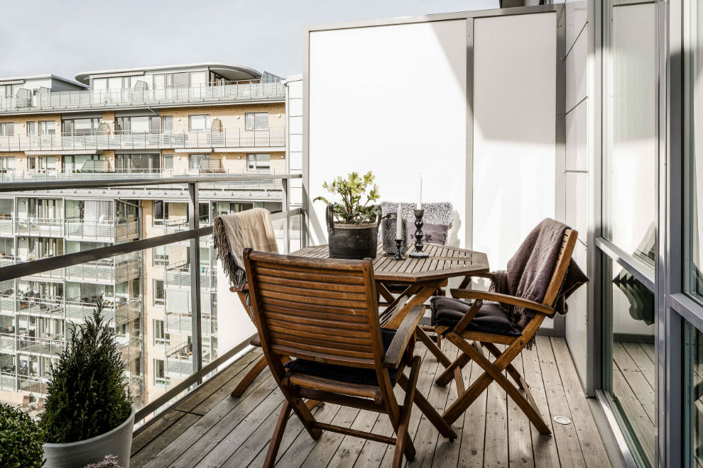 Scandinavian style balcony