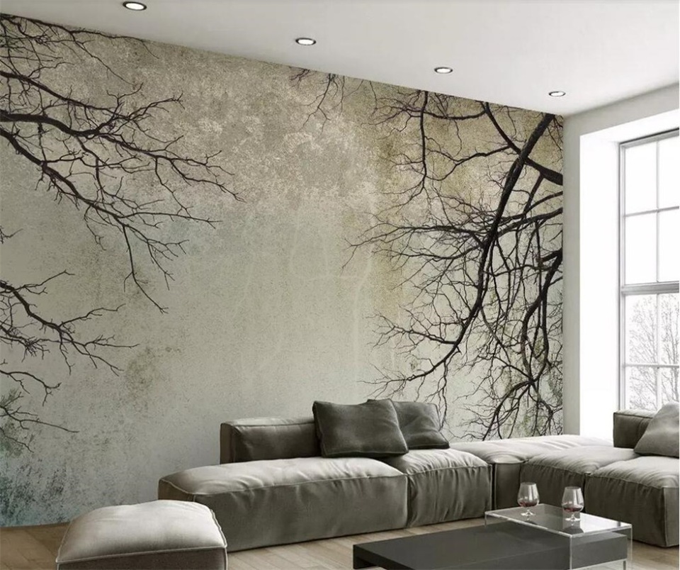 Scandinavian style wallpaper for the living room