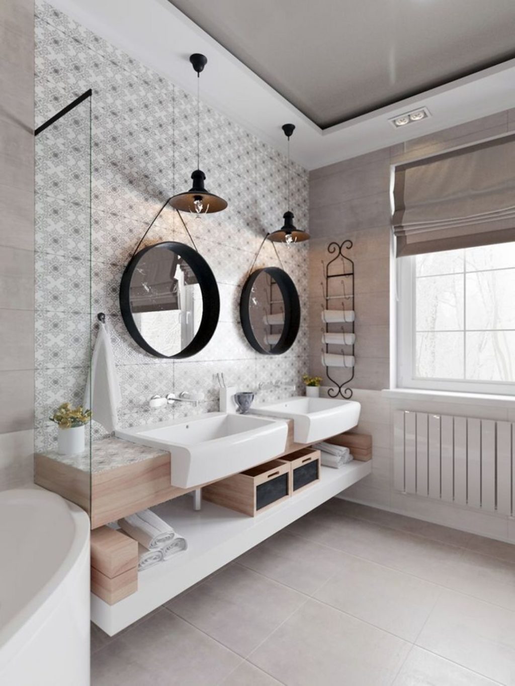scandinavian style bathroom