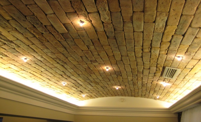 decorative brick ceiling