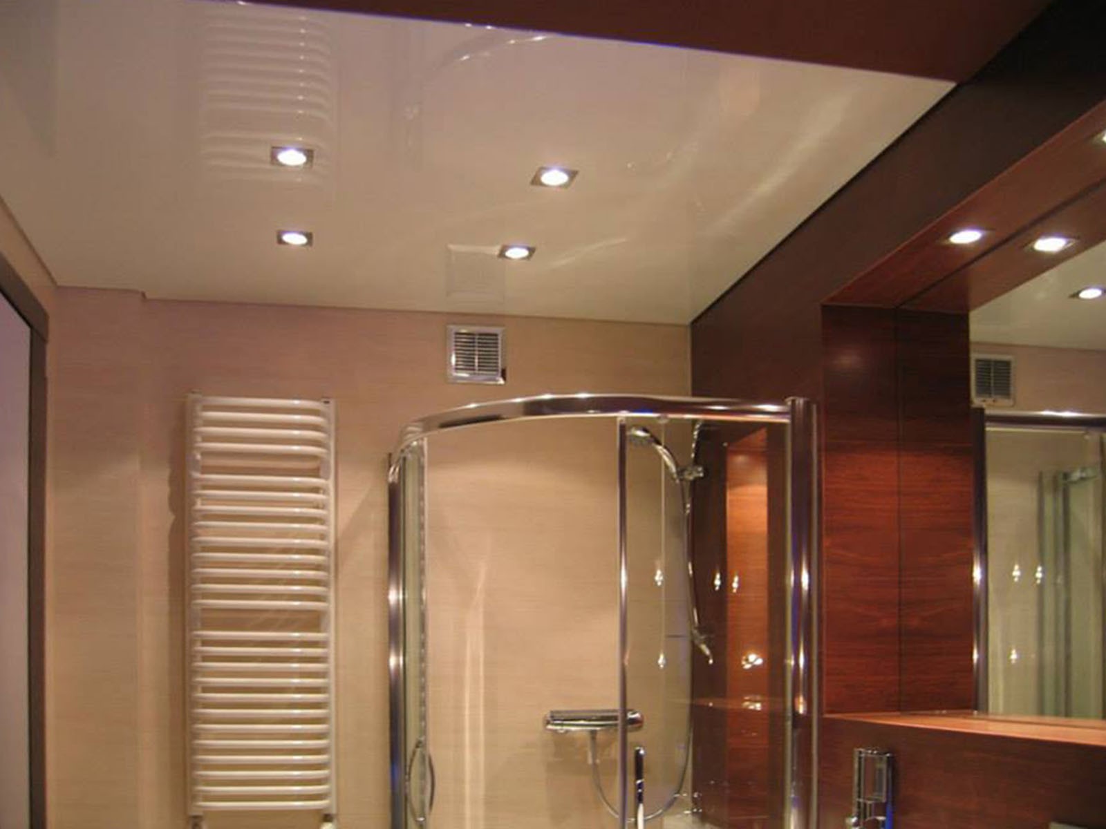 suspended ceiling in the bathroom