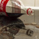Coca-Cola on a dirty stove