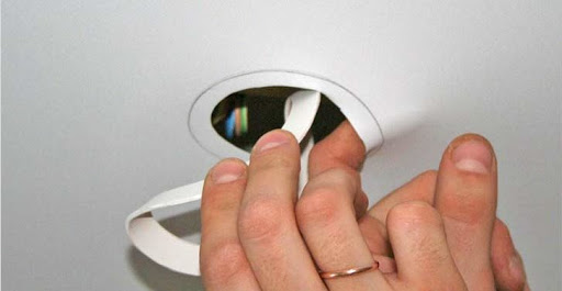 make a hole in the suspended ceiling