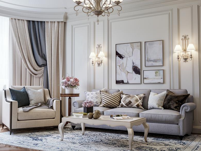 living room in modern classic style