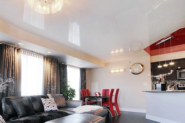 glossy stretch ceiling