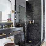 Bathroom design in art deco style with photo