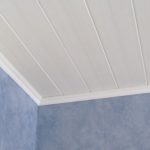 Plastic panels for the ceiling.