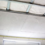 Drywall with sound insulation.