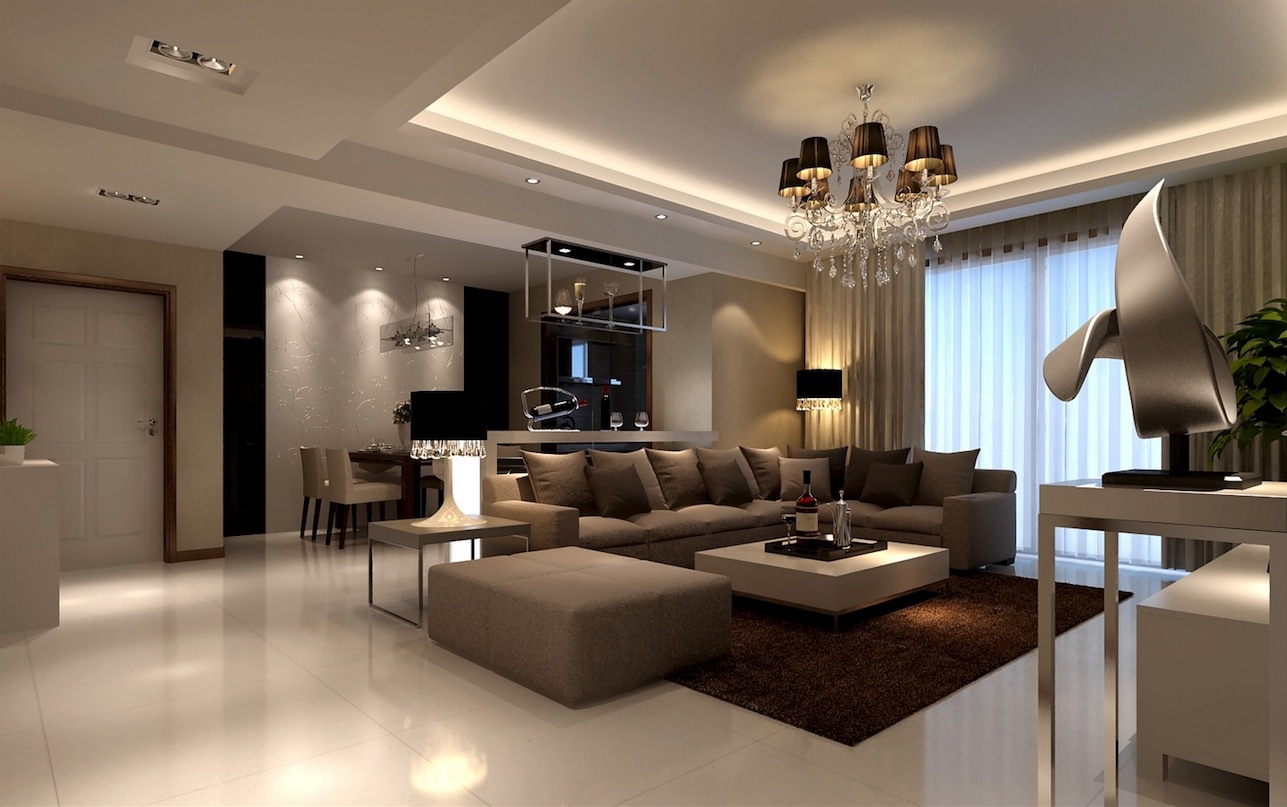 living room in modern classic style