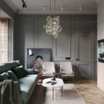 Living room design in art deco style with photo