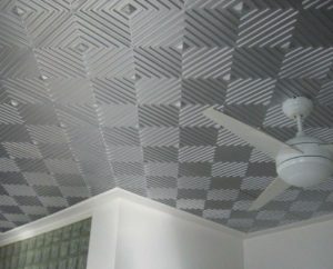 Checkerboard tiles.