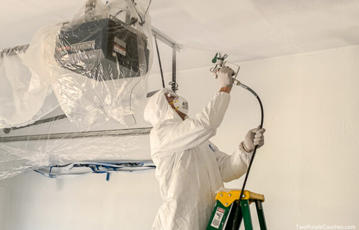 painting with a spray gun