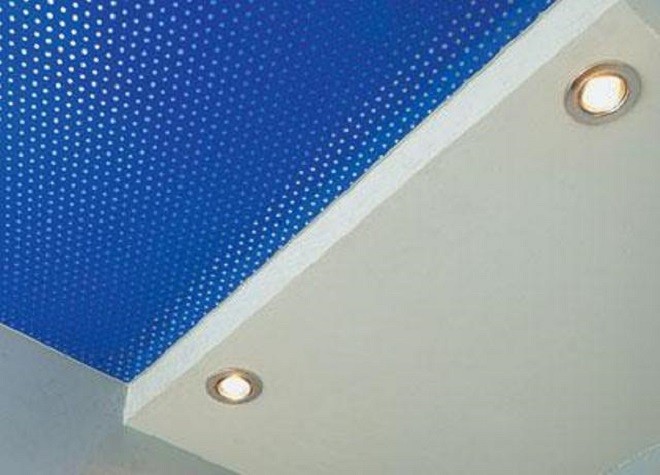 Perforated ceiling.