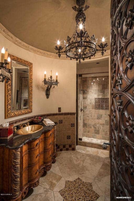 Gothic bathroom.