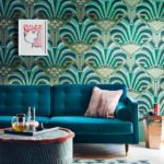 Living room design in art deco style with photo