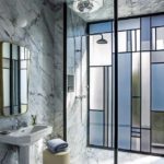 Bathroom design in art deco style with photo