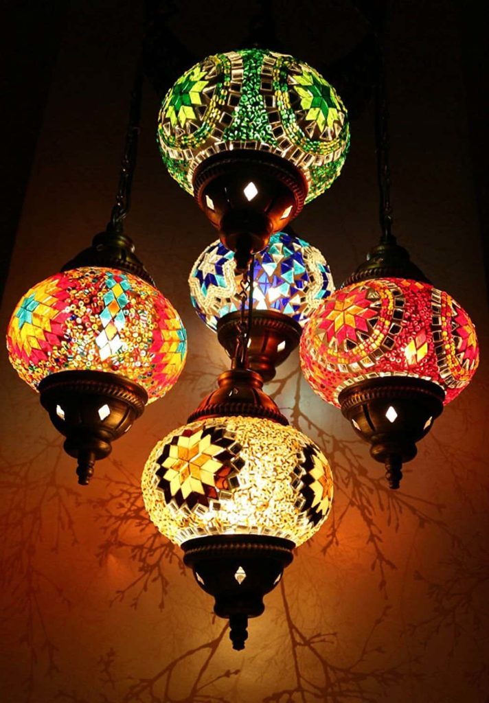 Lamps in Moroccan style.