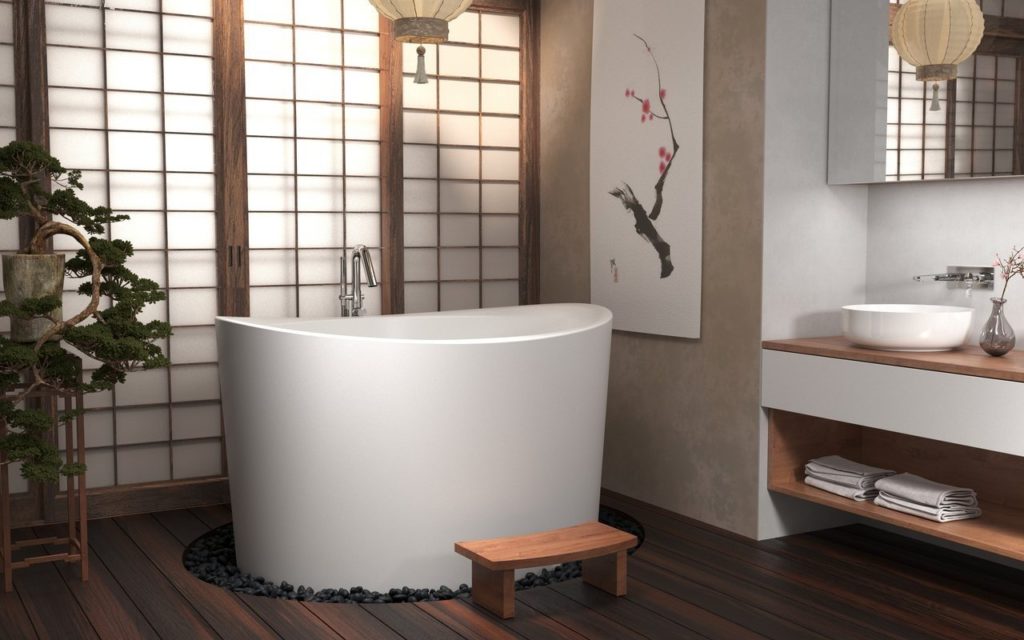 Japanese style bathroom.