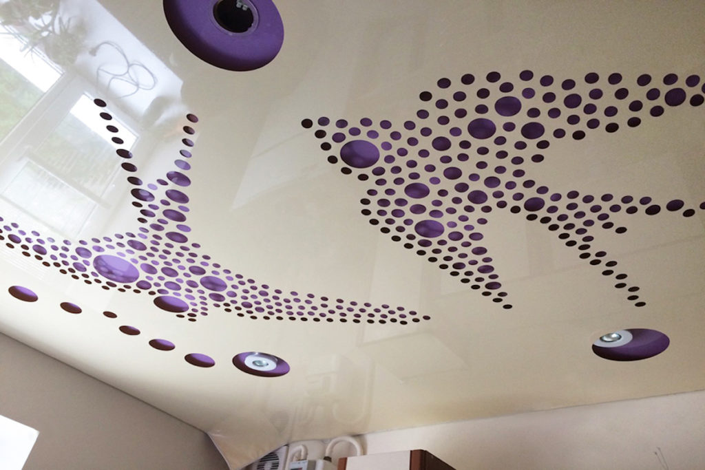 Artistic stretch ceiling.