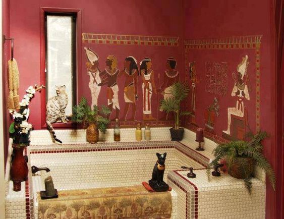 Bathroom in Egyptian style.