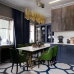 Kitchen colors in art deco style