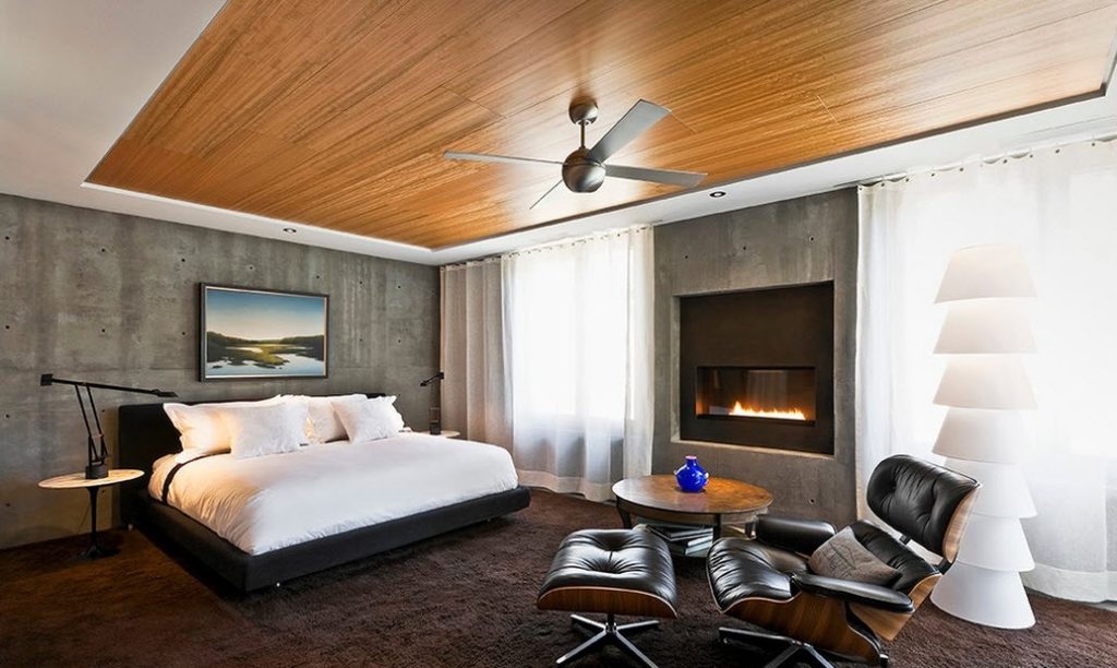 Laminate on the ceiling.