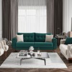 Living room design in art deco style with photo