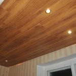 Laminate on the ceiling.