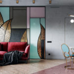 Living room design in art deco style with photo