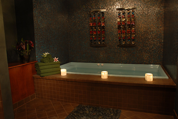 Indian style bathroom.