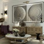 Living room design in art deco style with photo