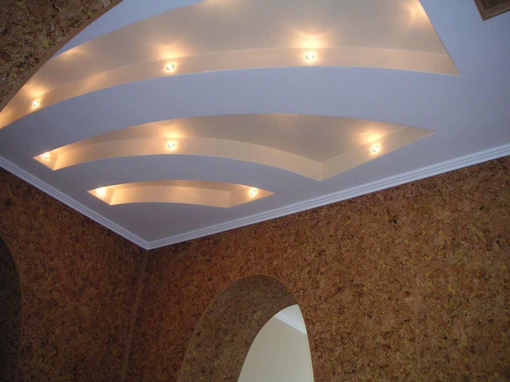 two-level plasterboard ceilings
