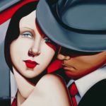 Art Deco paintings in the interior