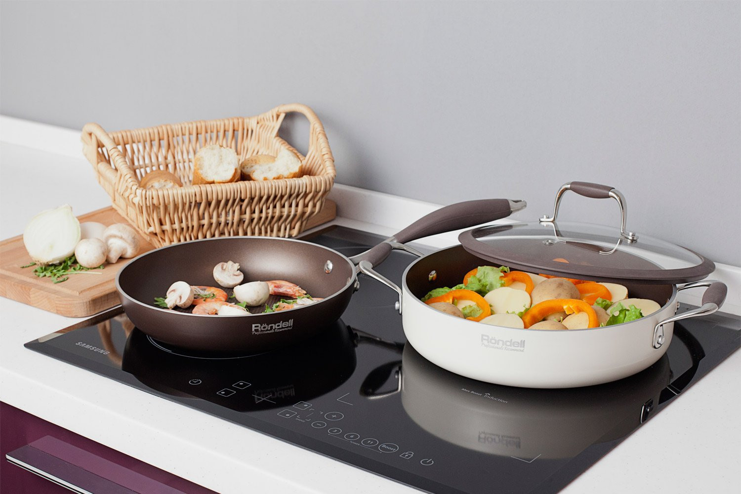 Saucepan and frying pan